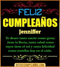 GIF Frases de Cumpleaños Jenniffer